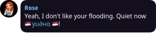 🤔 Yeah, I don't like your flooding. Quiet now 🇮🇩 уцаһа 🇮🇩! telegram sticker
