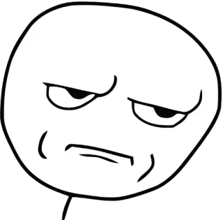 😐 мем, лицо, интернет telegram sticker