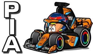 🇦🇺 PIA 一级方程式, F1, 赛车, 卡通, 运动, 汽车, PIA telegram sticker
