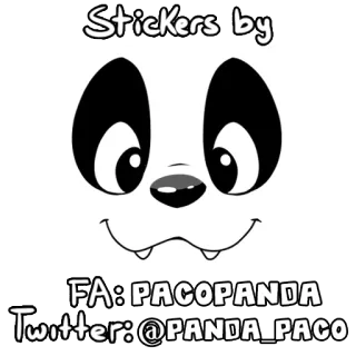 🐼 Stickers by FA: PACOPANDA Twitter: @PANDA_PACO Panda, Tier, Gesicht, Süß, Cartoon, Sticker whatsapp sticker