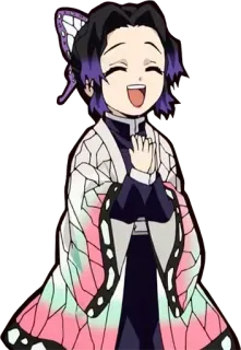 🦋 Shinobu Kocho Demon Slayer Аниме, Клинок, рассекающий демонов, Шинобу Кочо, Мультфильм, Бабочка, Милый whatsapp sticker
