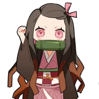 🙋‍♀ Nezuko Kamado Demon Slayer Anime, Nezuko, Demon Slayer, Chibi, Kamado telegram sticker