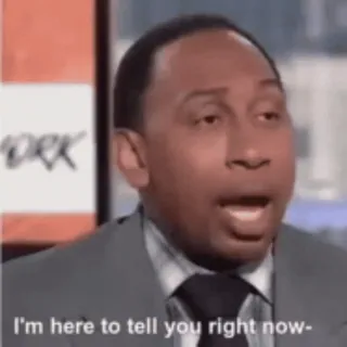 🌟 Stephen A. Smith First Take I'm here to tell you right now- We don't care. telegram sticker
