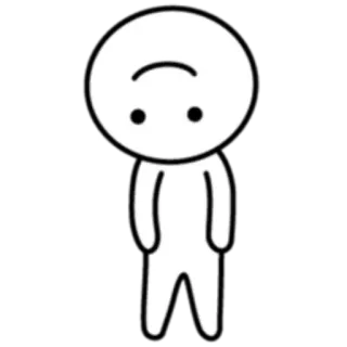 🙃 stick figure, upside down, minimalist, doodle, simple whatsapp sticker