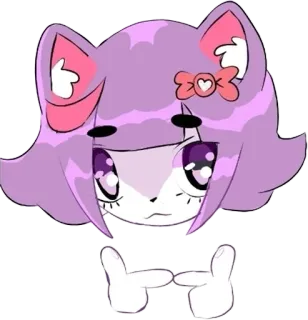 👉 アニメ, 猫耳, かわいい, 可愛い, 漫画 whatsapp sticker