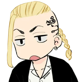 😒 Draken Tokyo Revengers Anime, Manga, Draken, Tokyo Revengers, Postać telegram sticker