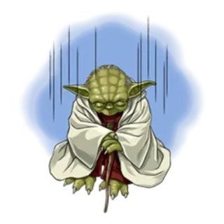 ☹ Yoda Star Wars 尤达, 星球大战, 伤心, 难过, 心情 telegram sticker