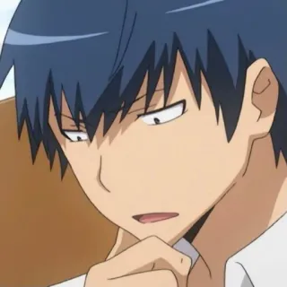 💙 anime, angry, expression, face, man telegram sticker