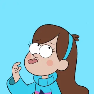😋 Mabel Pines Gravity Falls cartoon, mabel, gravity falls, character, disney, animated telegram sticker