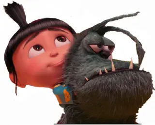 😊 Agnes Despicable Me Cartoon, Film, Figur, Niedlich, Animiert, Kinder telegram sticker