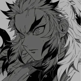 😠 Kyojuro Rengoku Demon Slayer Anime, Demon Slayer, Kyojuro Rengoku, Rengoku, Personagem, Mangá telegram sticker
