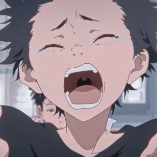 😴 anime, płacz, smutny, emocjonalny, nastolatek, chłopak telegram sticker