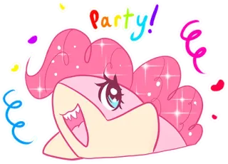 🥳 Party! вечеринка, праздник, мультфильм, милый telegram sticker