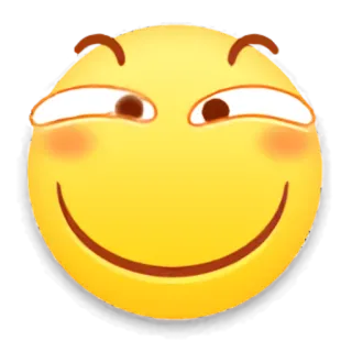 😀 Emoji, Twarz, Uśmieszek, Szczęśliwy, Zabawny, Kreskówka, Naklejka telegram sticker