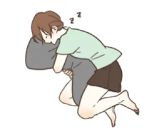 😴 sleeping, sleep, tired, person, pillow, resting, nap whatsapp sticker