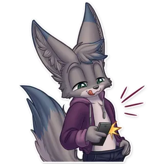 📸 Furry, Tier, Anthropomorph, Cartoon, Charakter, Fuchs whatsapp sticker