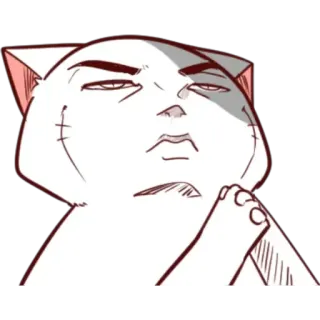 🧐 mèo, tự mãn, âm mưu, anime, tinh nghịch, hài hước, meme telegram sticker