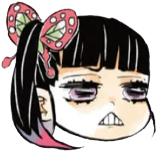 😠 Kanao Tsuyuri Demon Slayer Anime, Demon Slayer, Kanao Tsuyuri, Mangá, Chibi, Personagem telegram sticker