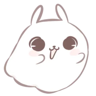 🍒 conejo, conejito, lindo, kawaii, animal, dibujo animado telegram sticker