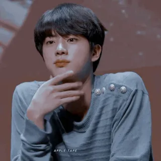 ⚜ APPLE TAPE ภาพเหมือน, ผู้ชาย, นักร้อง, เคป็อป, จิน, BTS telegram sticker