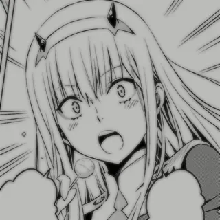 😂 Zero Two Darling in the Franxx Anime, Manga, Zero Two, Darling in the Franxx, Personnage, Sucette whatsapp sticker