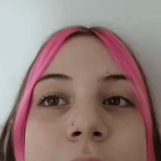 💋 cara, pelo rosa, mujer, retrato, selfie telegram sticker