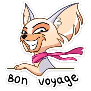 ☺️ Bon voyage buen viaje, viajes, saludo, francés, texto, mensaje, pegatina telegram sticker