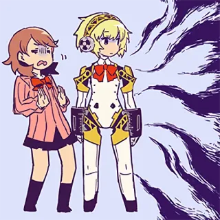 😑 Aegis Persona 4 Anime, Persona, Aegis, Robot, Cartoon whatsapp sticker