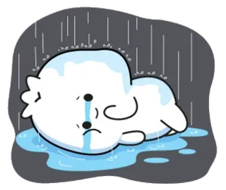 🌟 грустный, плачет, дождь, облако, слёзы telegram sticker