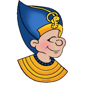 👑 만화, 파라오, 이집트, 왕, 고대 이집트 telegram sticker