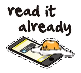 😐 read it already Desenho animado, Ovo, Preguiçoso, Telefone, Adesivo, Comida telegram sticker