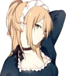 🙃 anime, girl, maid, manga, cute telegram sticker