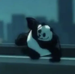 😎 Panda, Orso, Carino, Animale, Cartone animato, Adesivo telegram sticker