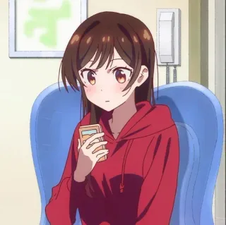 😍 Chizuru Ichinose Rent-A-Girlfriend anime, mädchen, chizuru, ichinose, rent-a-girlfriend, cartoon whatsapp sticker