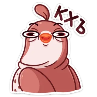 😖 КХЪ bird, sloth, cartoon, animal, cute telegram sticker