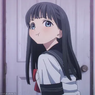 💠 Anime, Ragazza, Uniforme scolastica, Carino, Cartone animato, Illustrazione telegram sticker