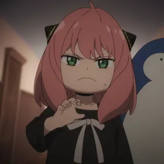 🙁 Anya Forger Spy x Family Anya, Spy x Family, anime, linda, telepática, niña, enojada telegram sticker