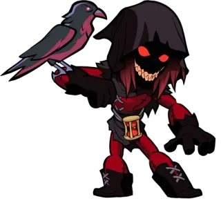 🐦 Mordex Brawlhalla Jeu vidéo, Combat, Loup, Corbeau, Capuche, Faux, Gantelets whatsapp sticker