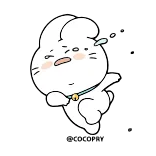 😭 兔子, 悲伤, 可爱, 哭泣, 卡通, 兔子 telegram sticker