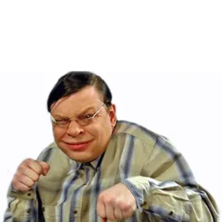 👊 man, bril, portret, uitdrukking, grappig, meme whatsapp sticker