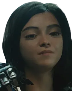 🙄 Alita Alita: Battle Angel Cyborg, Anime, Mangá, Filme, Ficção científica, Battle Angel whatsapp sticker