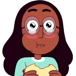 😰 Connie Maheswaran Steven Universe 만화, 슬픈, 먹는, 캐릭터, 코니 telegram sticker