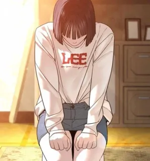 🙏 LEE vrouw, Koreaans, korte rok, anime, personage telegram sticker