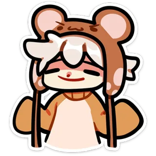 ☺️ anime style, cartoon, character, bear, cute telegram sticker