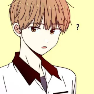 📜 Anime, Manga, Dibujos animados, Chico, Pregunta, Confundido telegram sticker