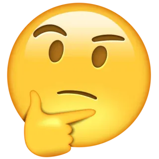 🤔 Emoji, Pensando, Reflexionando, Pregunta, Inseguro whatsapp sticker