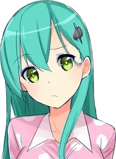 😕 anime, manga, girl, portrait, cute, cartoon telegram sticker