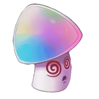 😵💫 seta, psicodélico, trippy, dibujos animados, hongo, aturdido whatsapp sticker