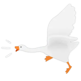 🗣 ガチョウ, 動物, 鳥, 白, 飛行 telegram sticker