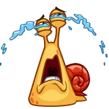 😭 schnecke, weinen, traurig, cartoon, tränen, emoji, weinen telegram sticker